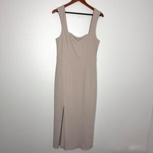 Show Me‎ Your Mumu Show Me the Ring Champagne Stretch Eden Midi Dress